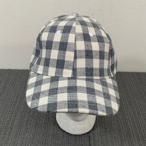 Cocus Pocus Baseball Hat Womens OS White Gray Buffalo Check Adjustable Strapback